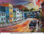 Bathed in Sunrise, Hayward Ave.-1, Oil on Canvas